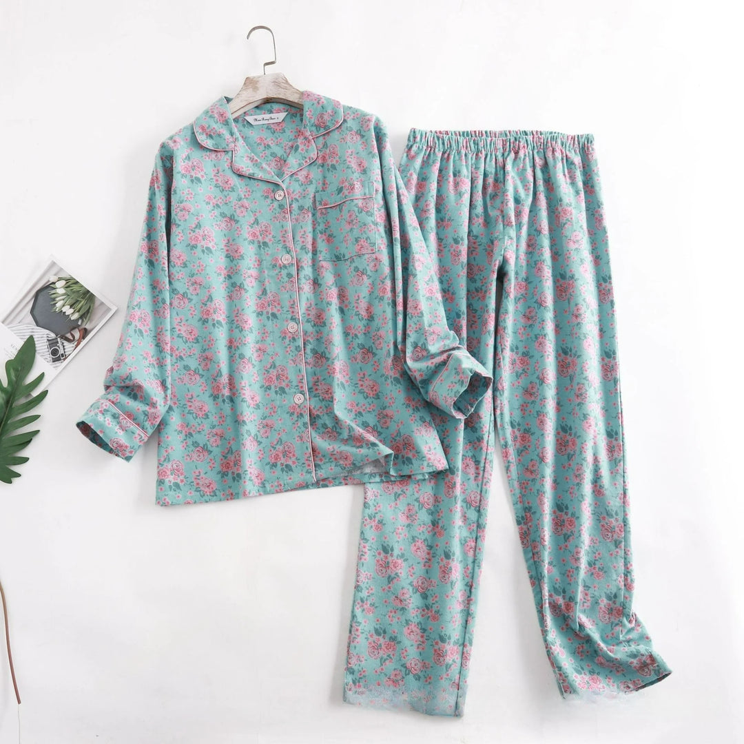 Plaid Cotton Flannel Pajama Set | Women's Sleepwear