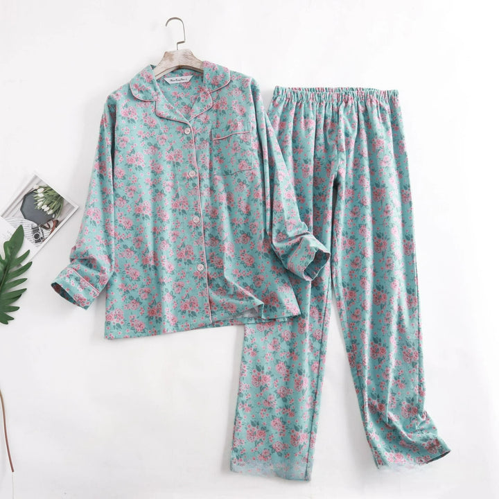 Plaid Cotton Flannel Pajama Set | Women's Sleepwear