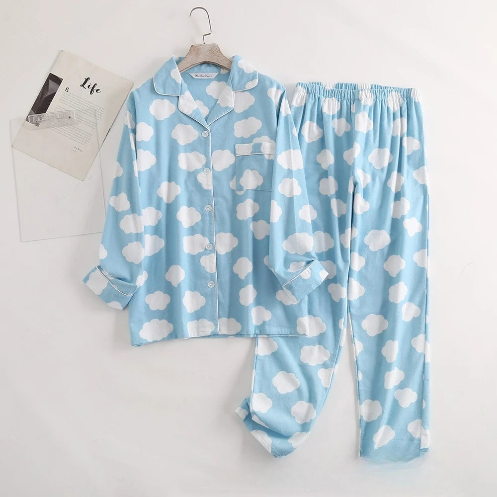 Plaid Cotton Flannel Pajama Set | Women's Sleepwear