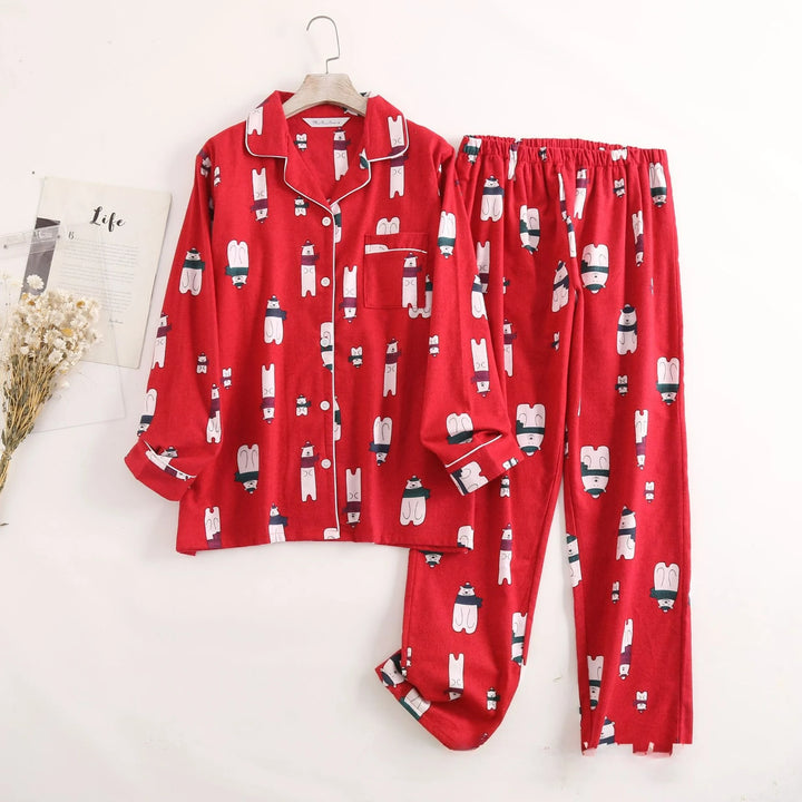 Plaid Cotton Flannel Pajama Set | Women's Sleepwear