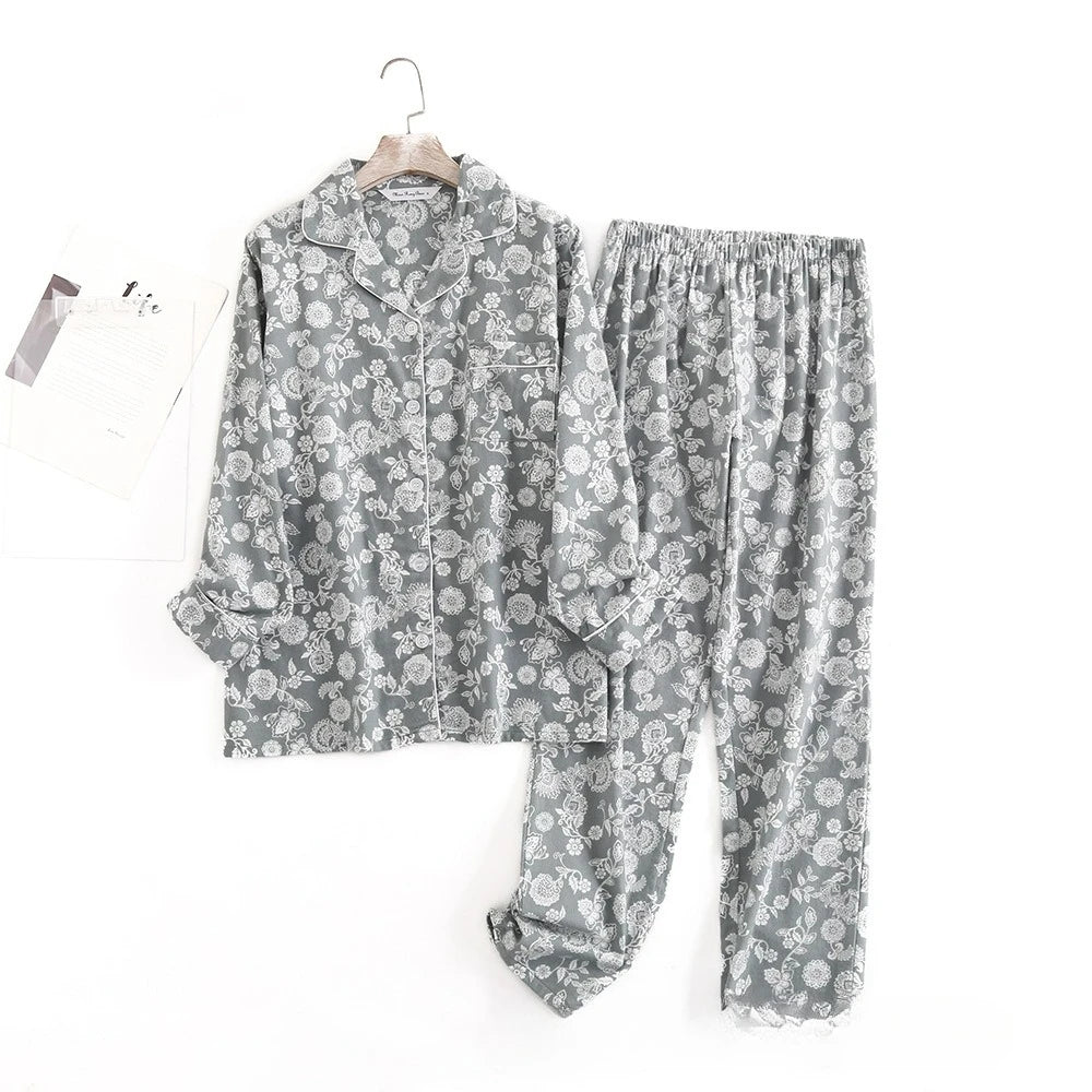 Plaid Cotton Flannel Pajama Set | Women's Sleepwear