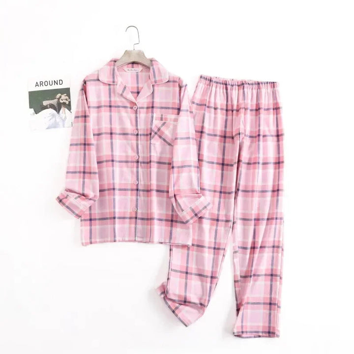 Plaid Cotton Flannel Pajama Set | Women's Sleepwear