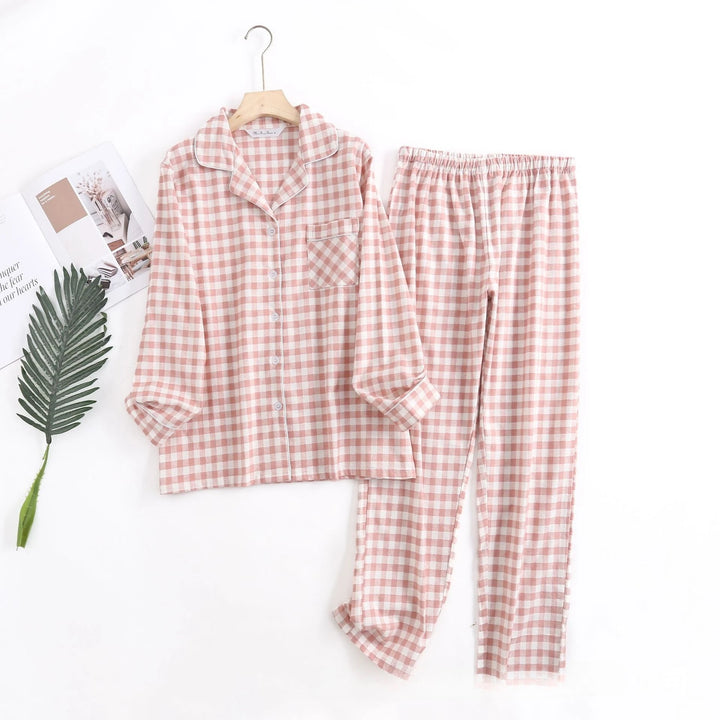 Plaid Cotton Flannel Pajama Set | Women's Sleepwear