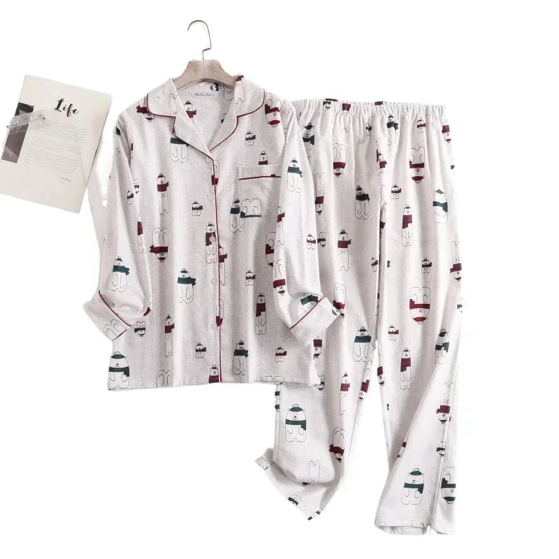 Plaid Cotton Flannel Pajama Set | Women's Sleepwear