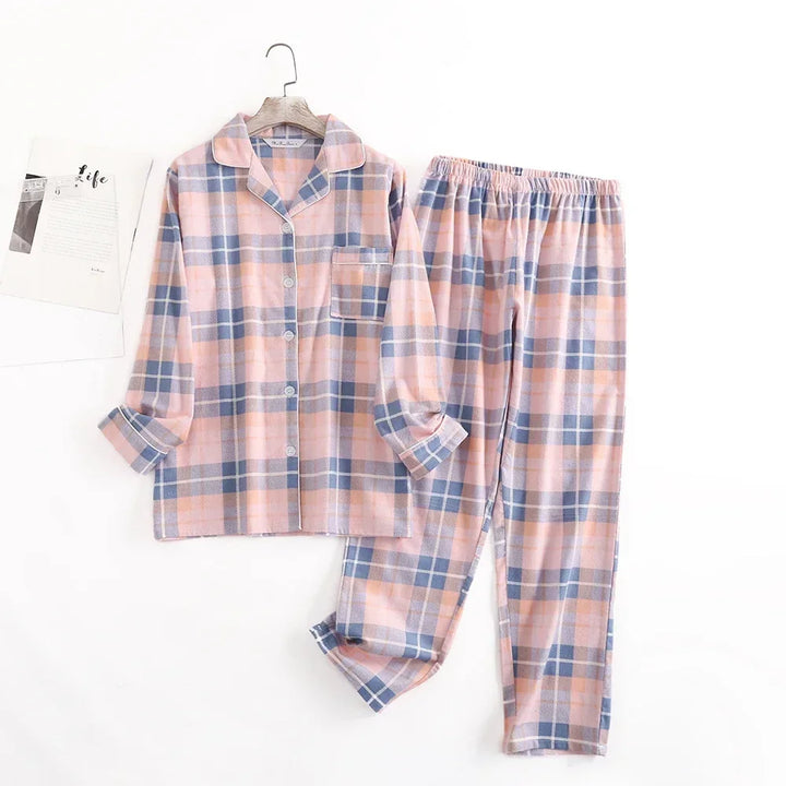 Plaid Cotton Flannel Pajama Set | Women's Sleepwear