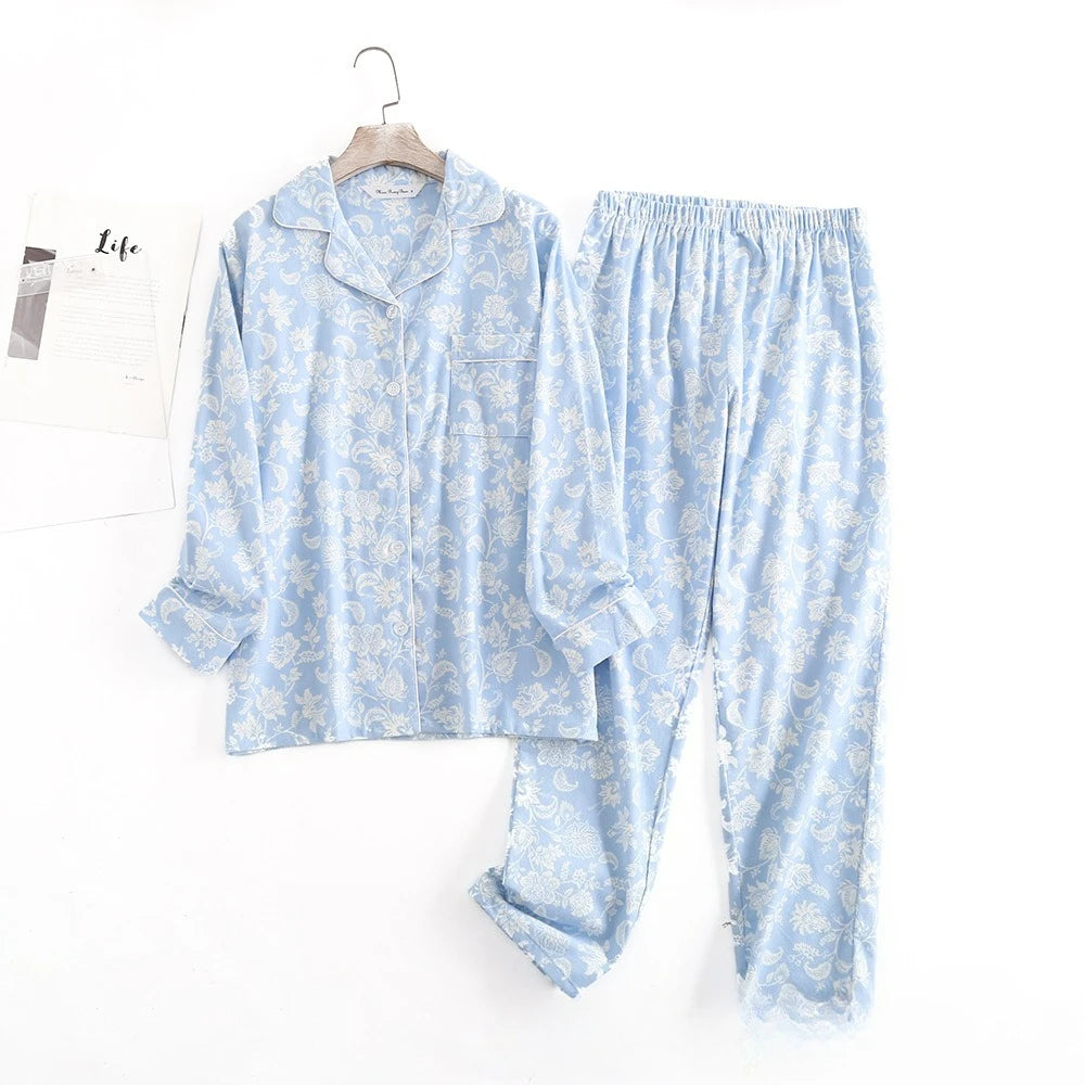 Plaid Cotton Flannel Pajama Set | Women's Sleepwear
