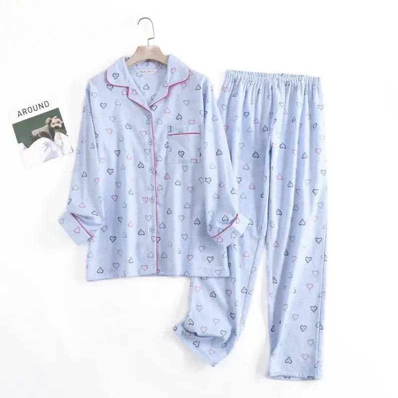 Plaid Cotton Flannel Pajama Set | Women's Sleepwear