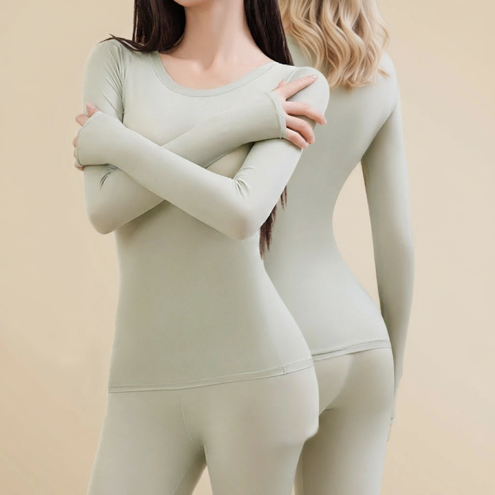 Plus Size Ultrathin Thermal Underwear Set | Women's Long Underwear 4
