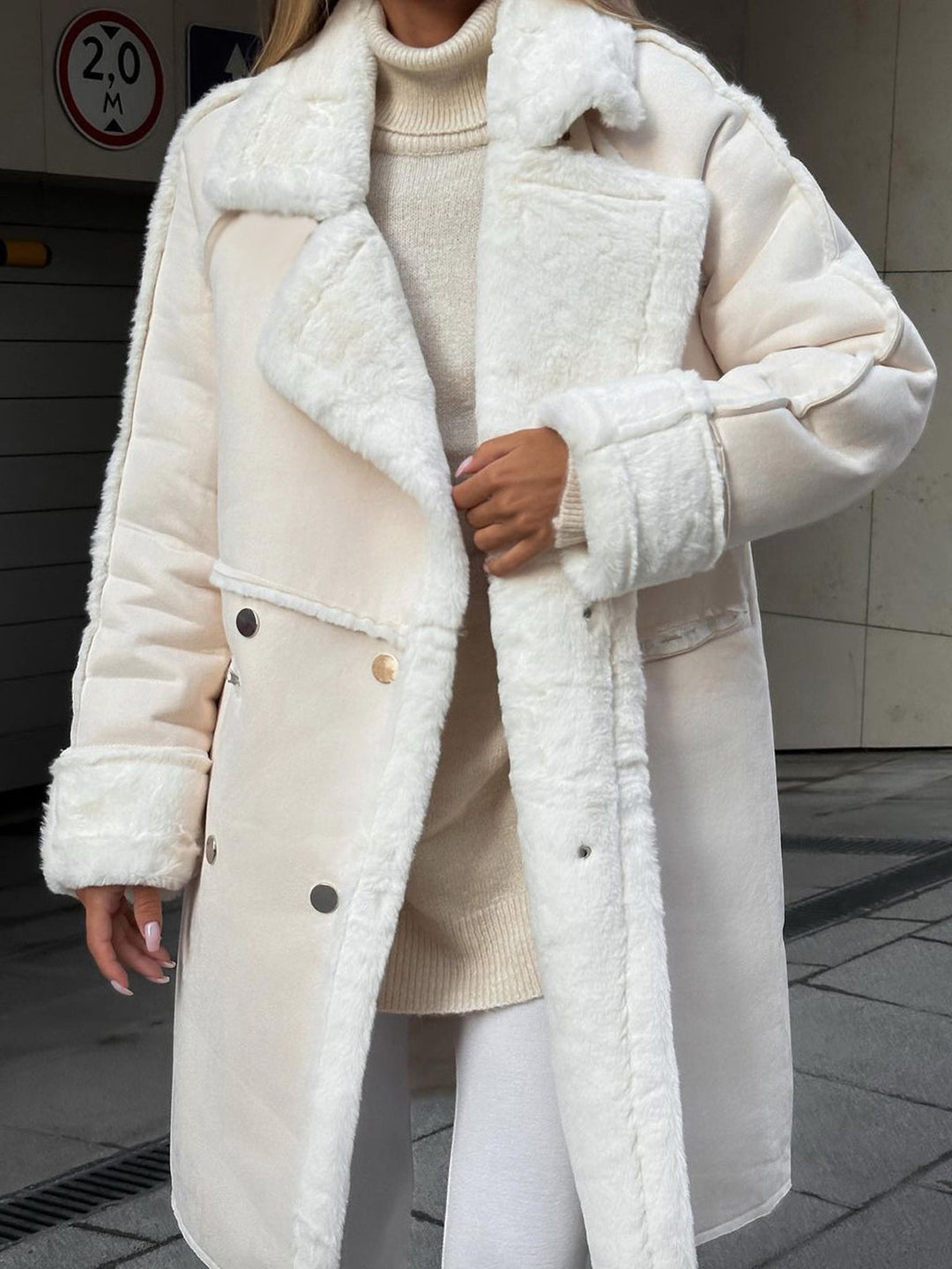 Plus Size Winter Coat with Lapel Collar | Women's Coat