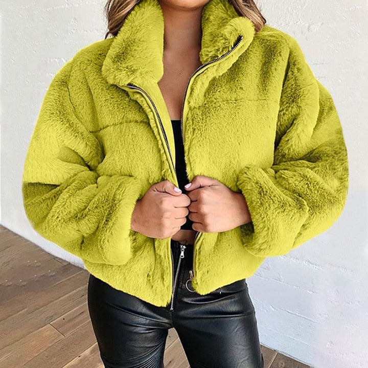Plush Short Fur Coat | Women's Winter Jacket 0
