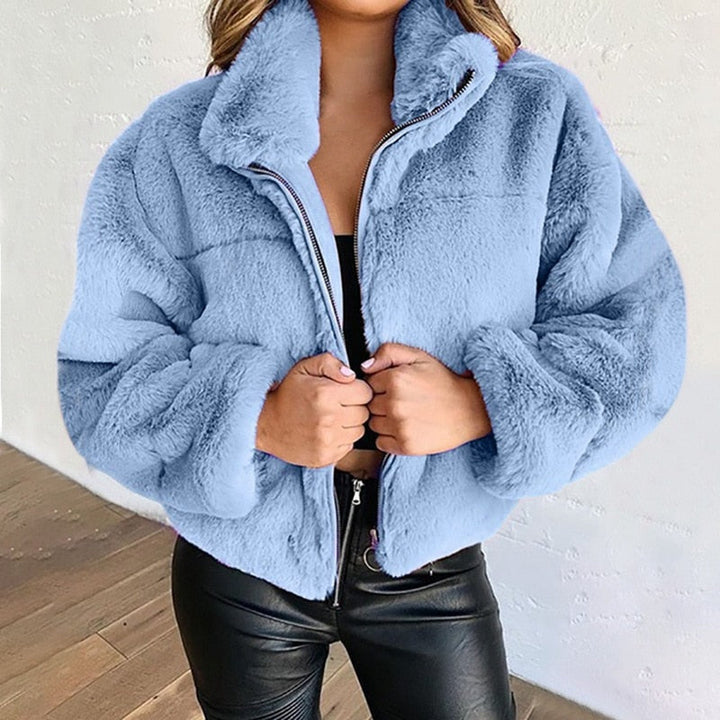 Plush Short Fur Coat | Women's Winter Jacket 1
