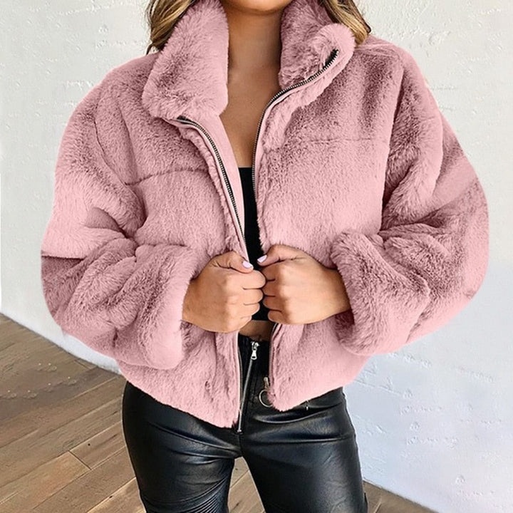 Plush Short Fur Coat | Women's Winter Jacket 2