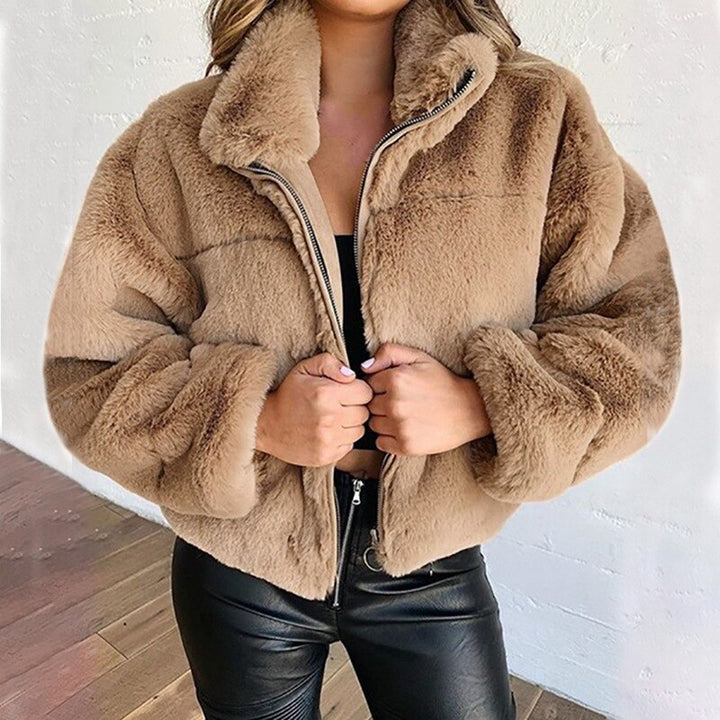 Plush Short Fur Coat | Women's Winter Jacket 5