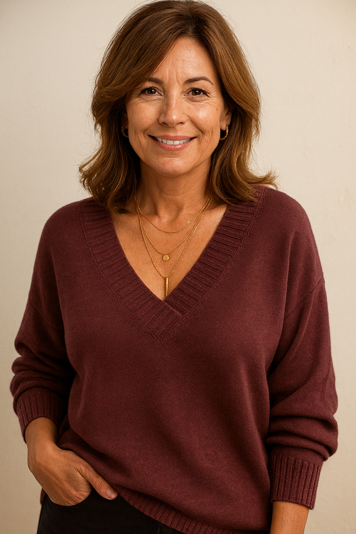 Premium Cashmere Sweater Women | V-Neck Pullover