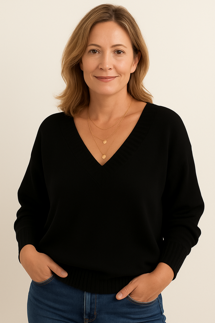 Premium Cashmere Sweater Women | V-Neck Pullover