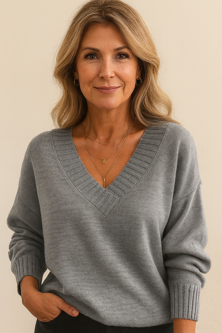 Premium Cashmere Sweater Women | V-Neck Pullover