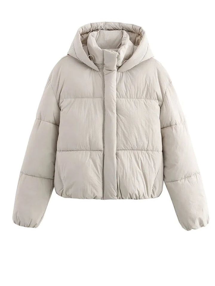 Quilted Hooded Puffer Jacket Women | Stylish Winter Coat