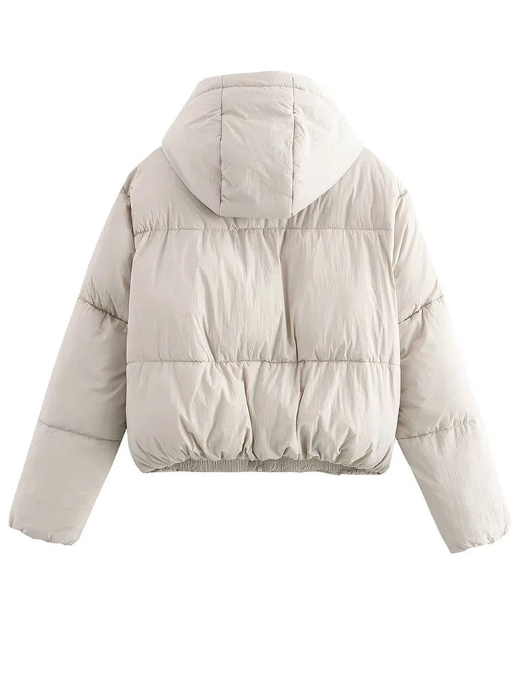 Quilted Hooded Puffer Jacket Women | Stylish Winter Coat