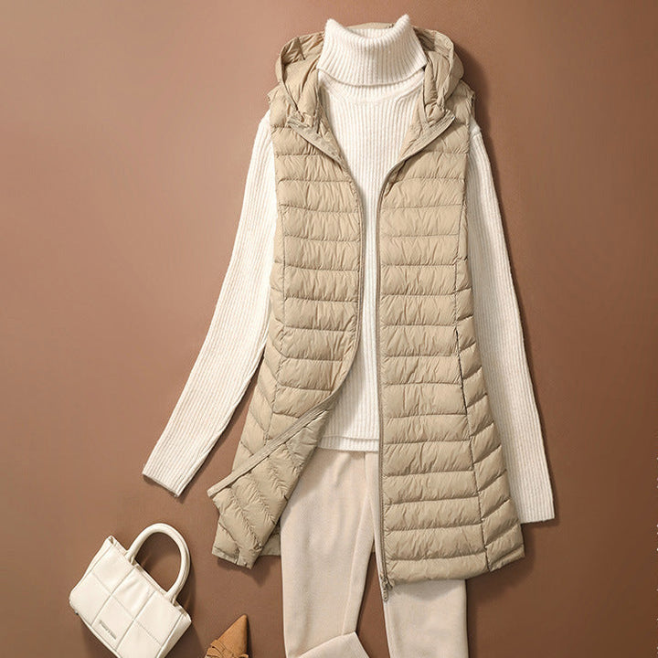 Quilted Hooded Puffer Vest Women | Modern Comfort Outerwear