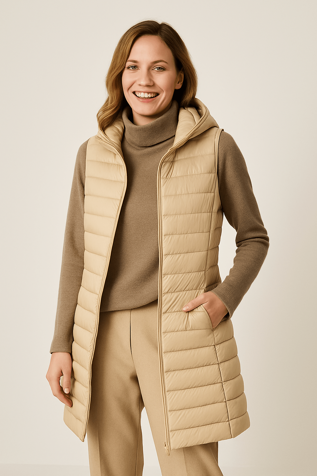 Quilted Hooded Puffer Vest Women | Modern Comfort Outerwear