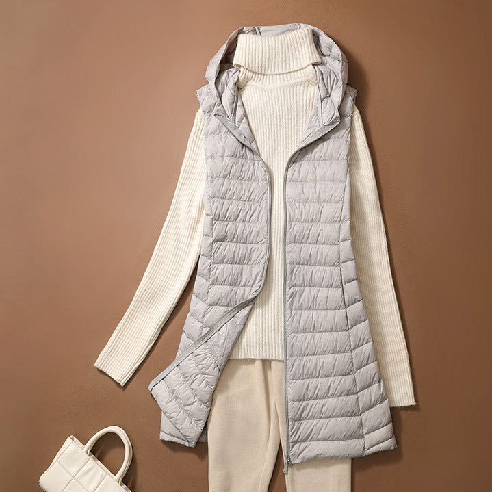 Quilted Hooded Puffer Vest Women | Modern Comfort Outerwear