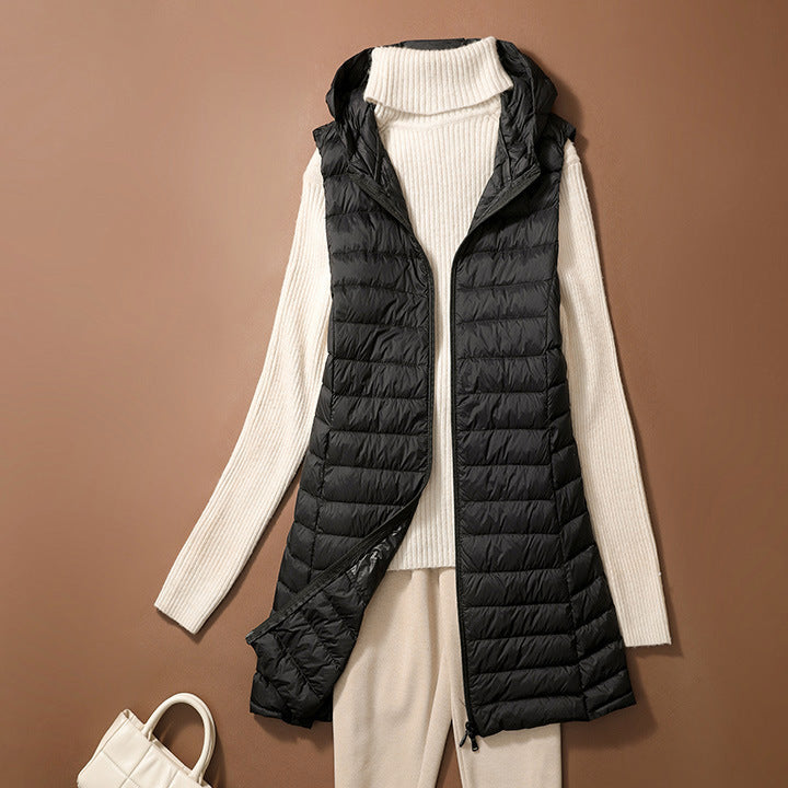 Quilted Hooded Puffer Vest Women | Modern Comfort Outerwear