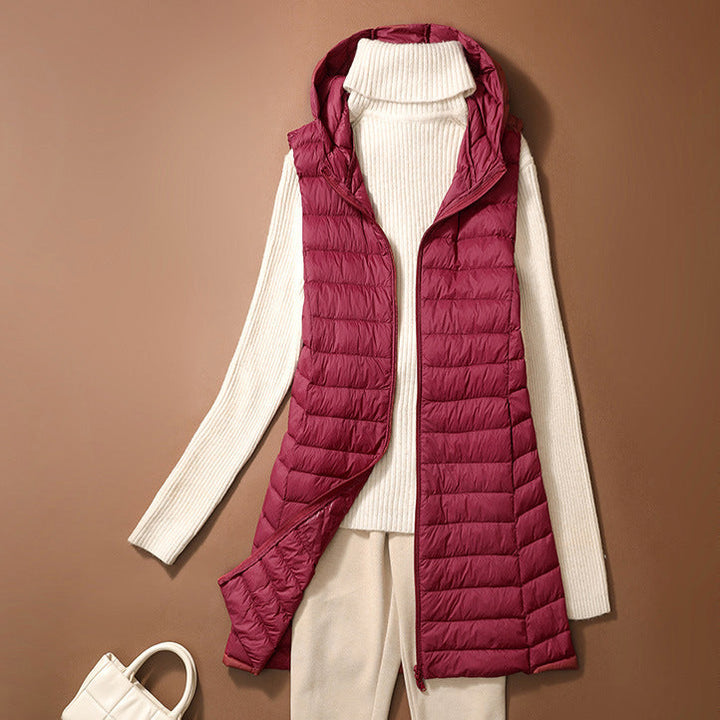 Quilted Hooded Puffer Vest Women | Modern Comfort Outerwear
