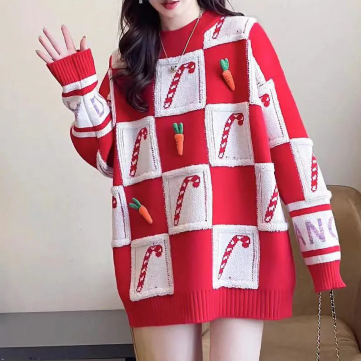 Oversized Women's Sweater | Festive Holiday Apparel