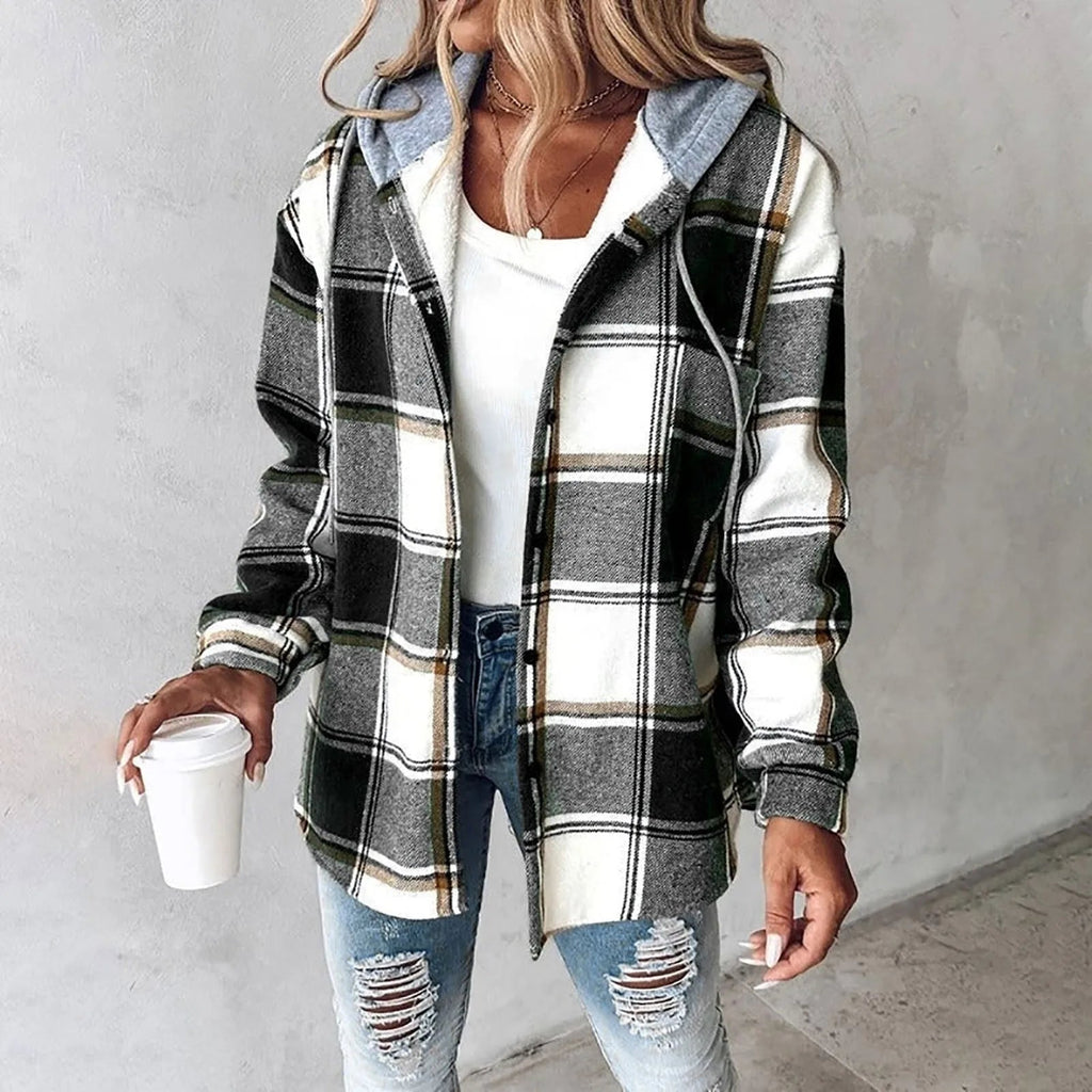 Isabella Shirt Jacket, women's hooded plaid jacket - view 9