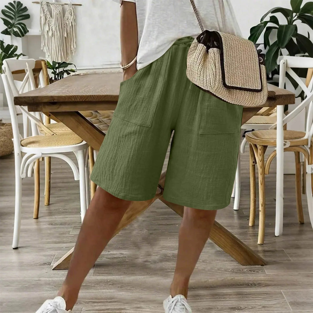 Cherry | Elastic Waist Women Shorts