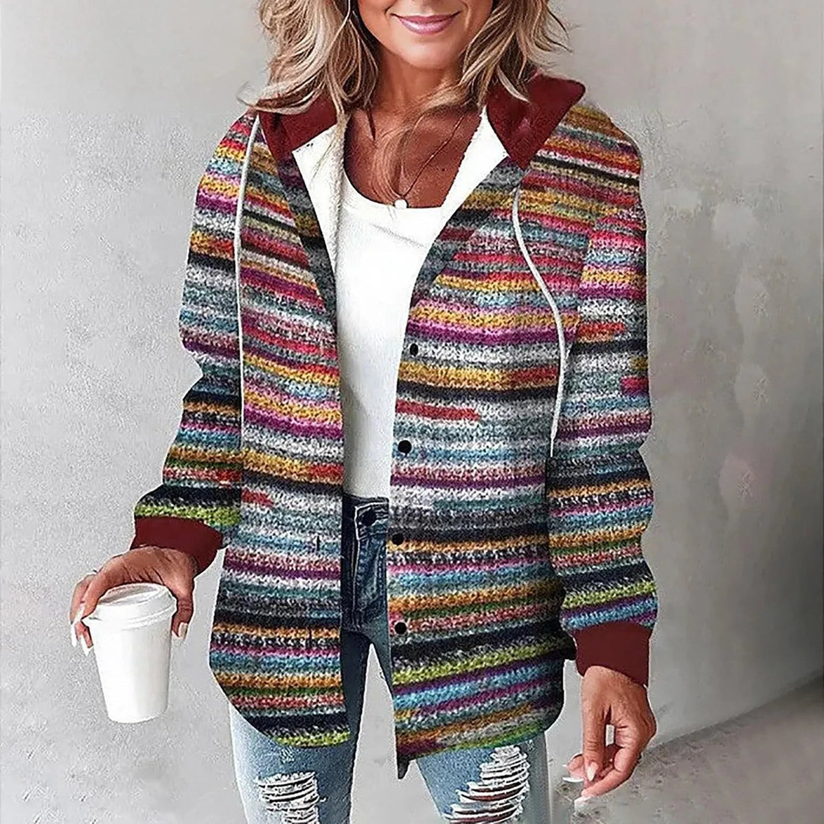 Isabella Shirt Jacket, women's hooded plaid jacket - view 7