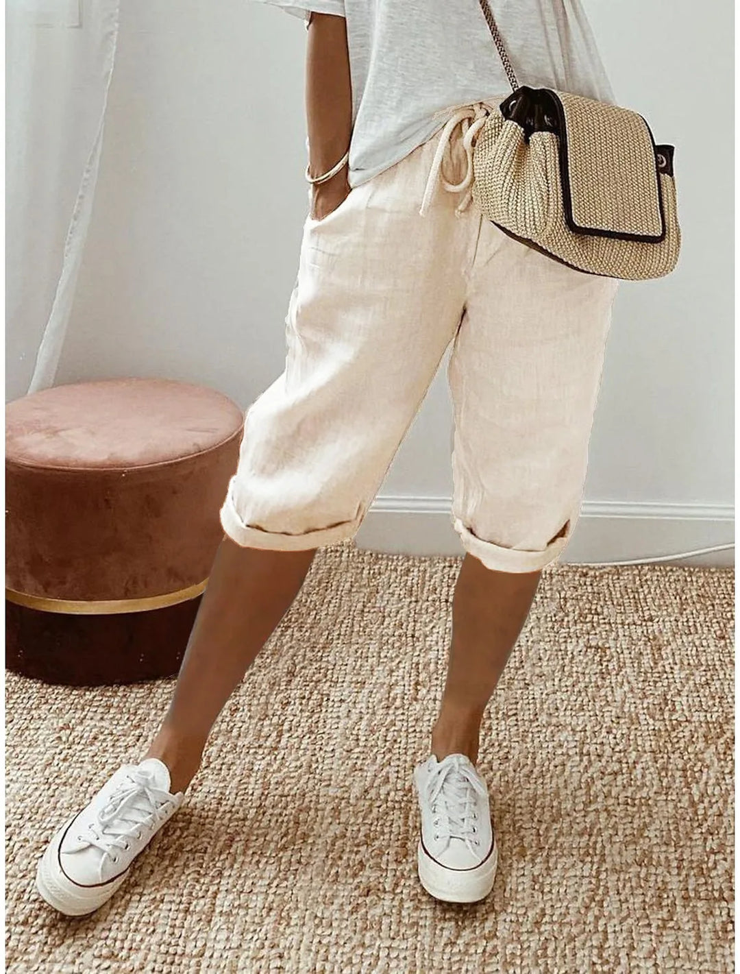 Nerina | Elegant Cotton-Linen Harem Pants