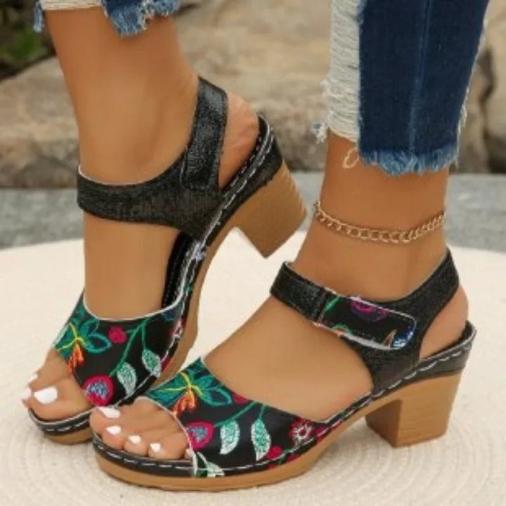 Angie | Orthopedic Embroidered Boho Sandals