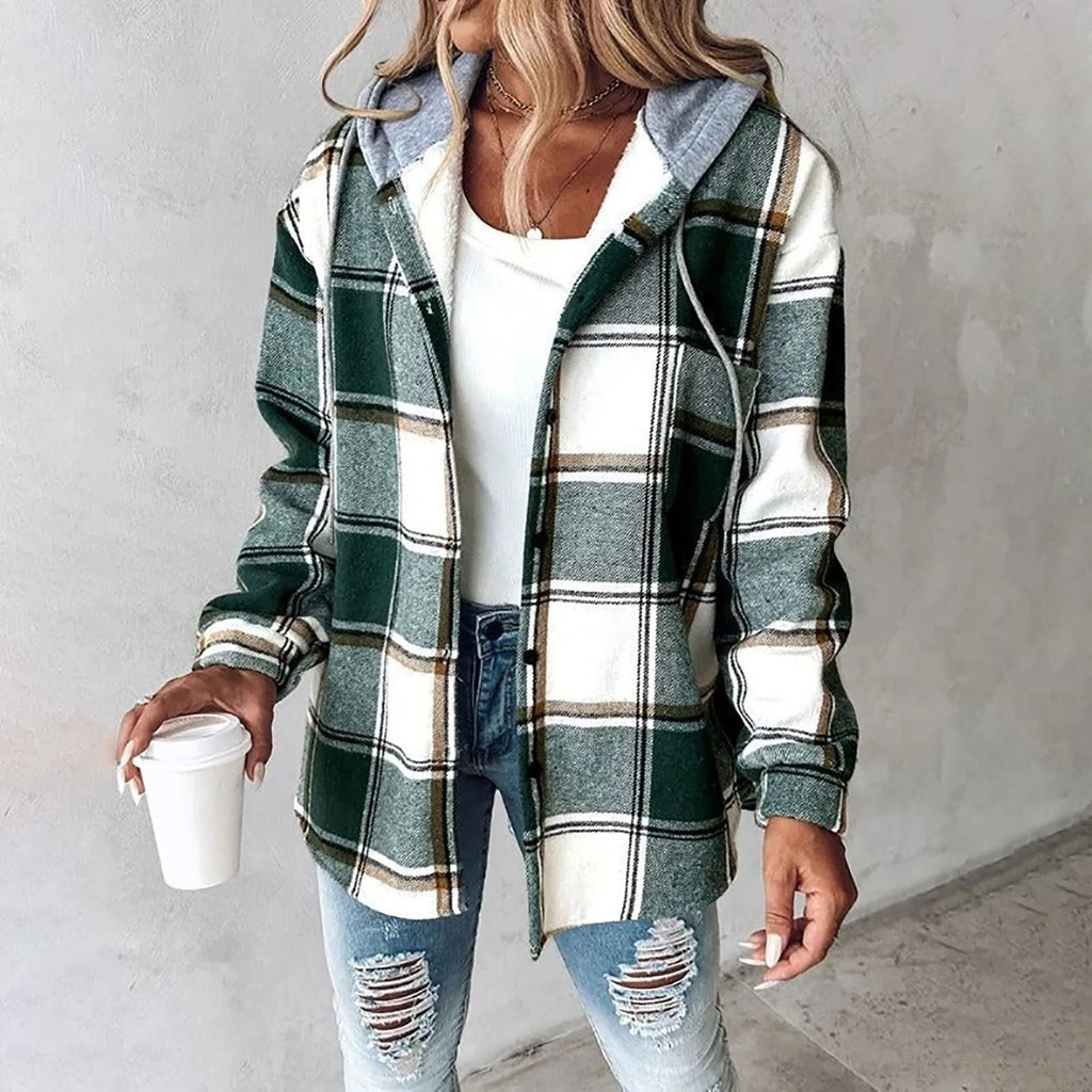 Isabella Shirt Jacket, women's hooded plaid jacket - view 8