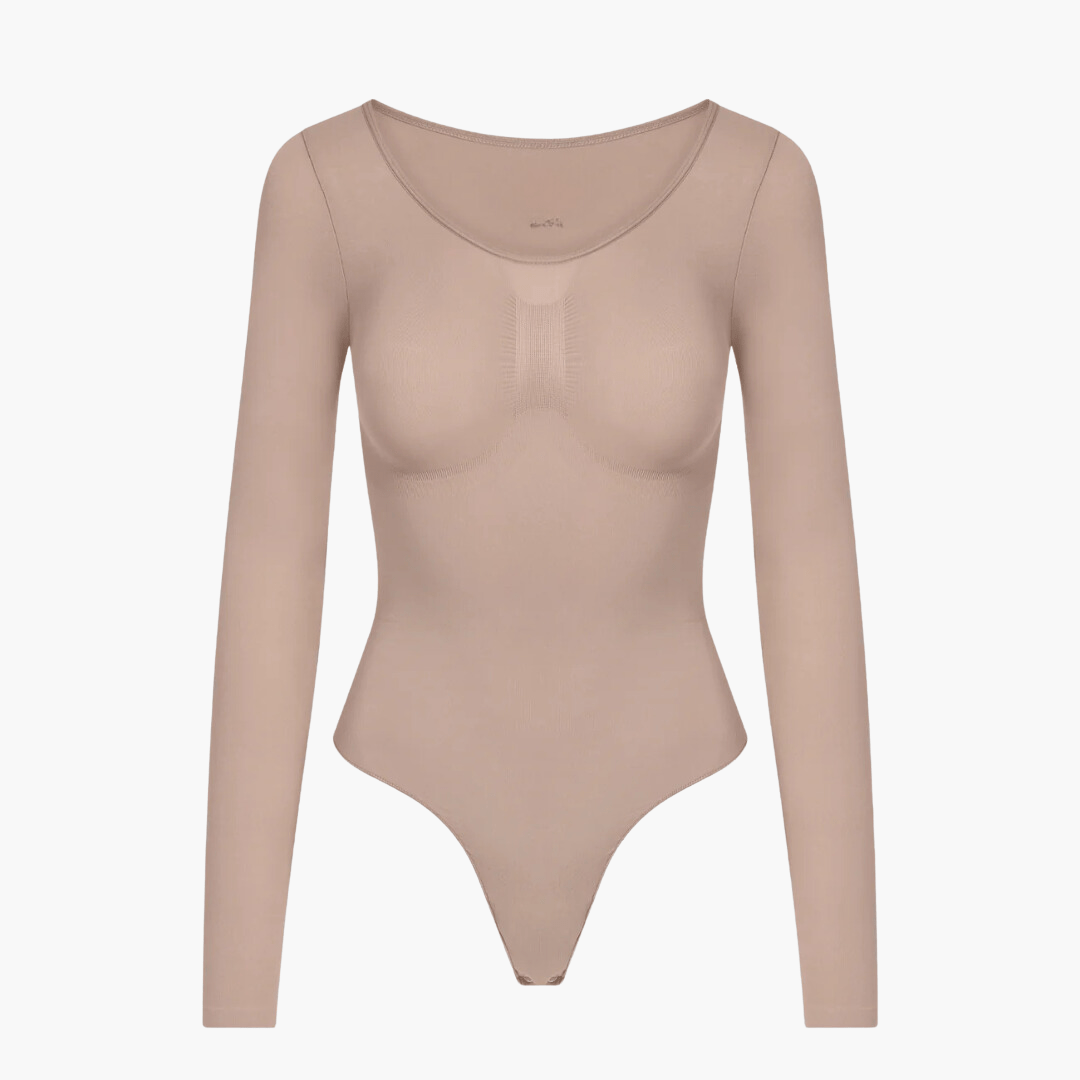Seamless Long Sleeve Bodysuit Thong | Shapewear Bodysuit