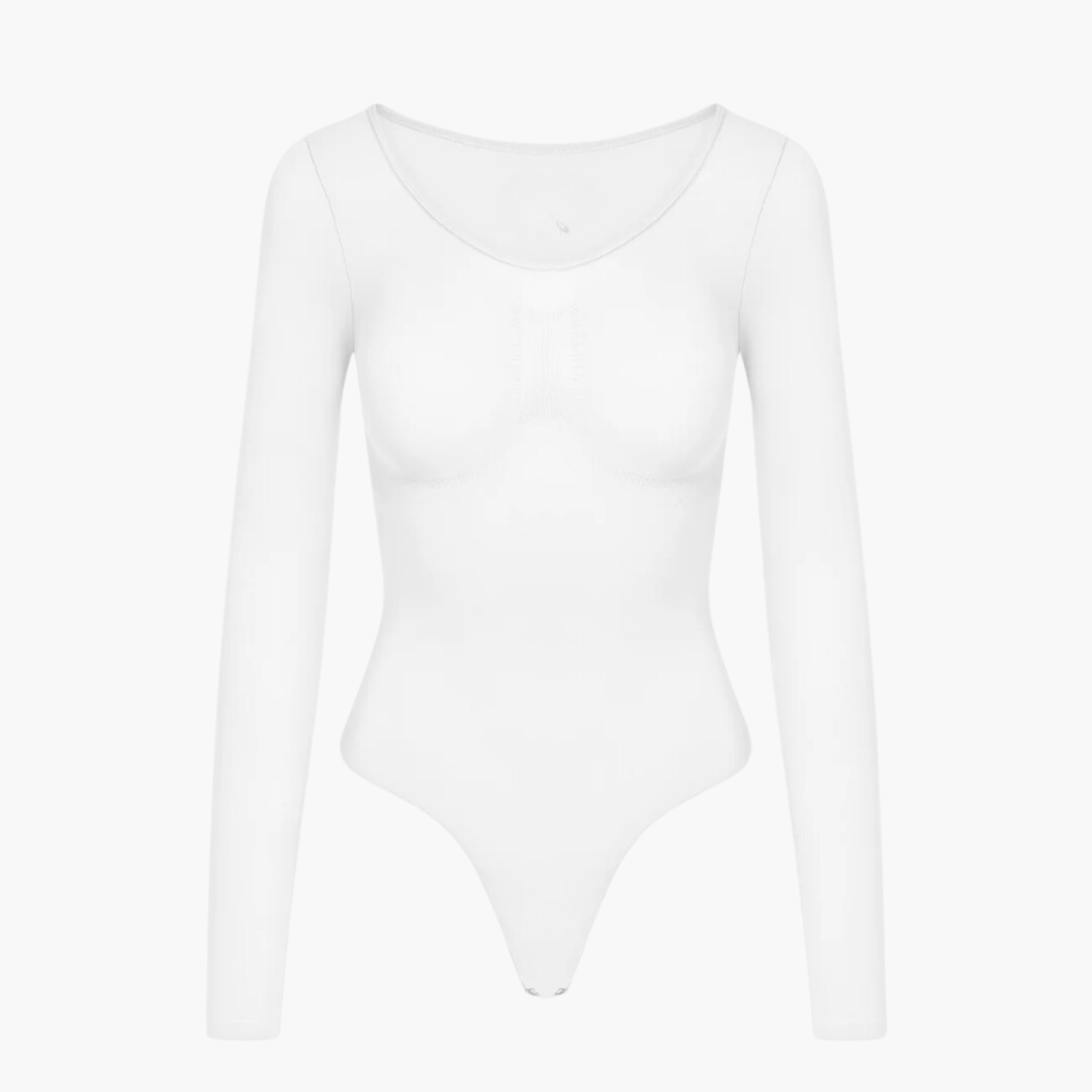 Seamless Long Sleeve Bodysuit Thong | Shapewear Bodysuit