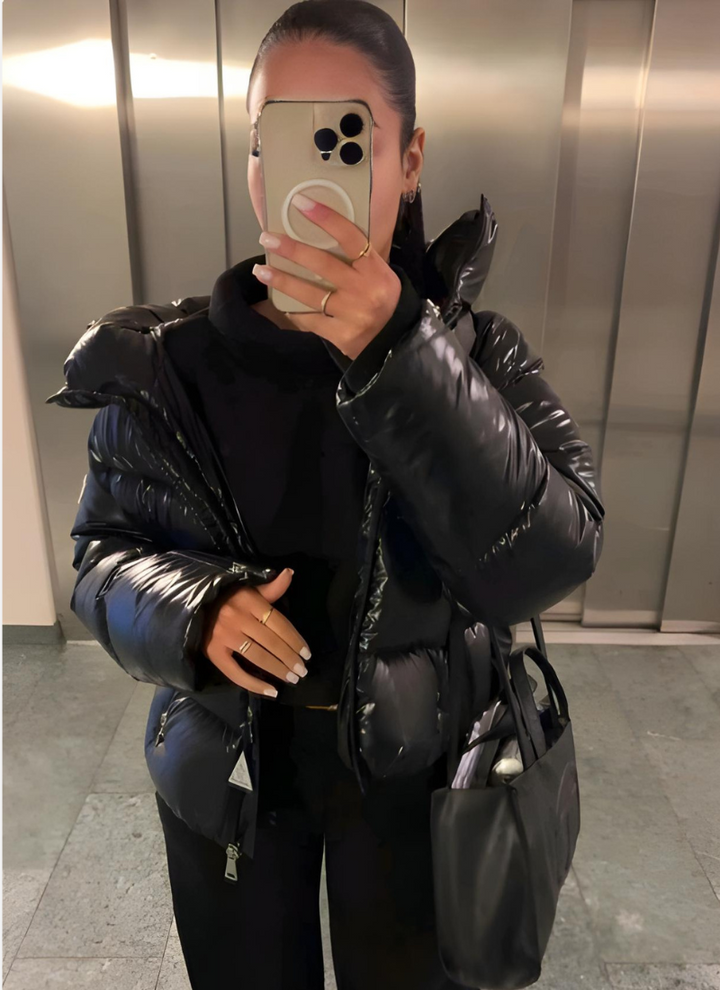 Slim Fit Puffer Jacket Women | Stylish Winter Coat