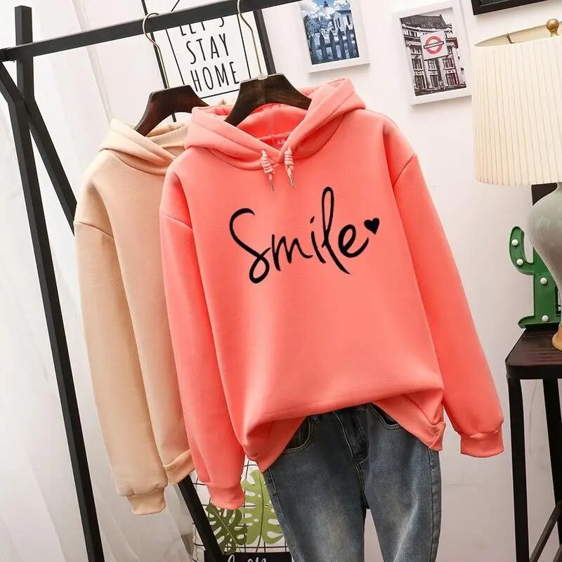 Smile-Love Hoodie | Cozy Casual Sweatshirt for Everyday Wear