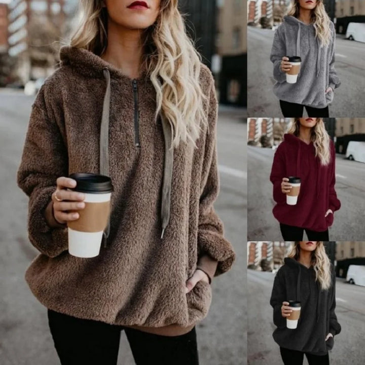Solid Color Women's Hooded Sweater Coat | Fashion Layering Piece