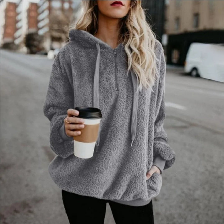 Solid Color Women's Hooded Sweater Coat | Fashion Layering Piece