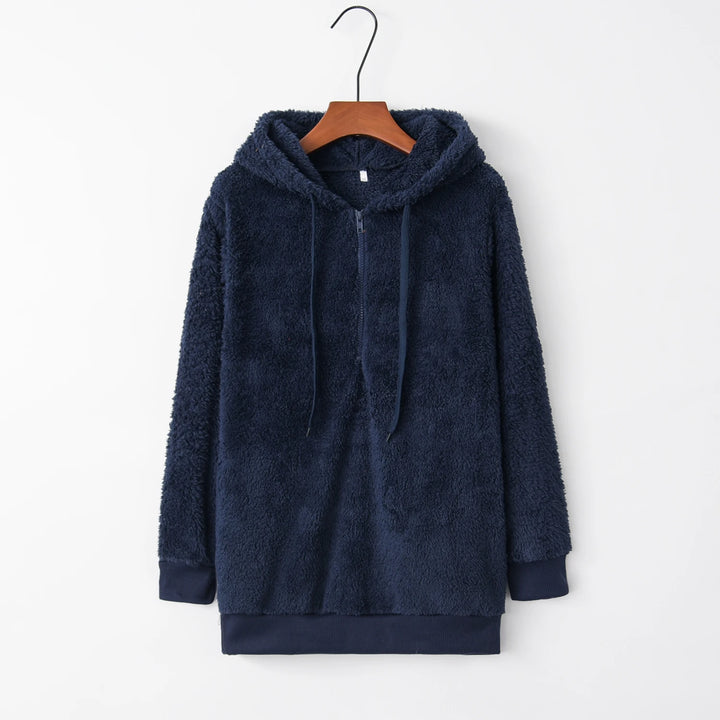 Solid Color Women's Hooded Sweater Coat | Fashion Layering Piece
