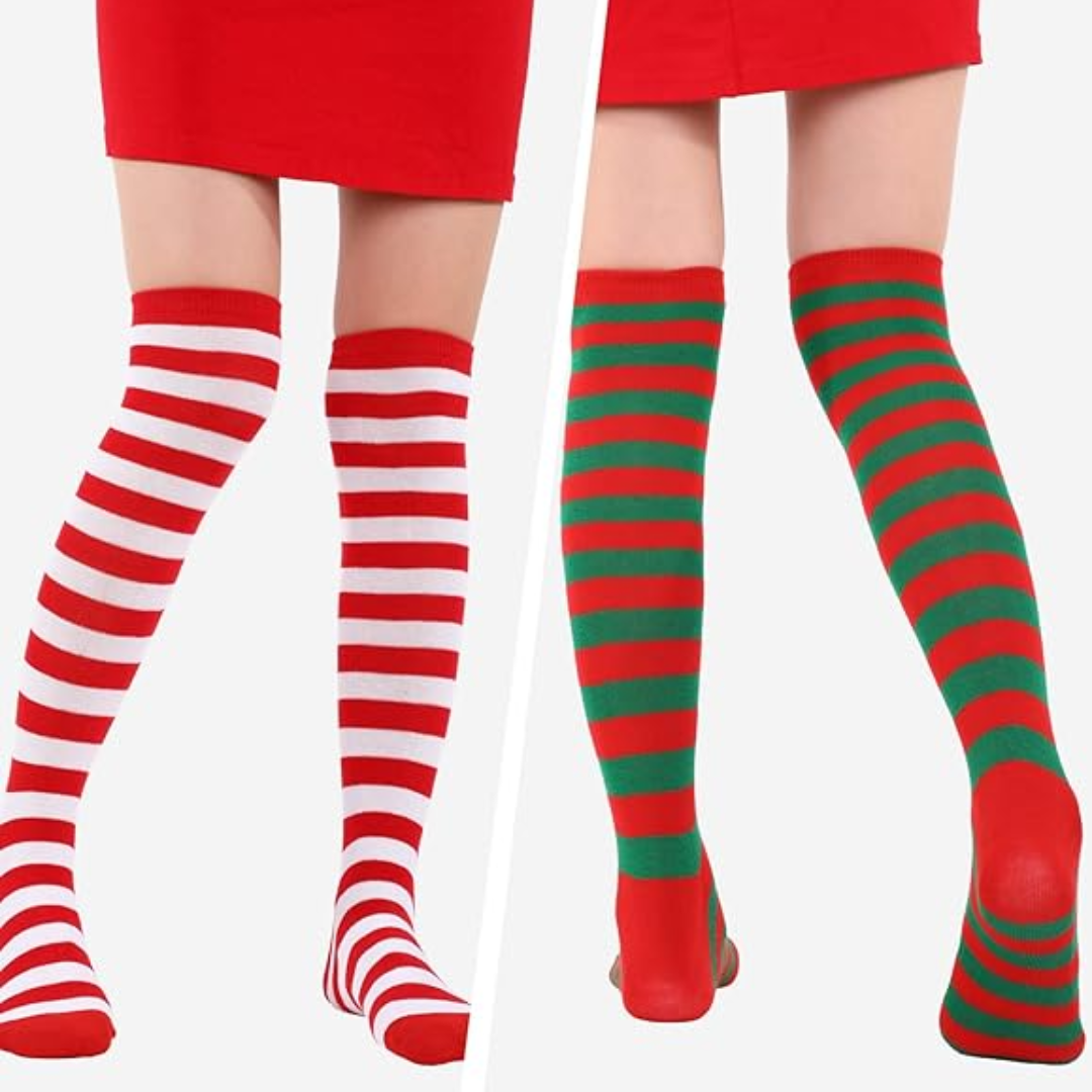 Sophie Christmas Knee High Socks | Striped 3-Pack 3