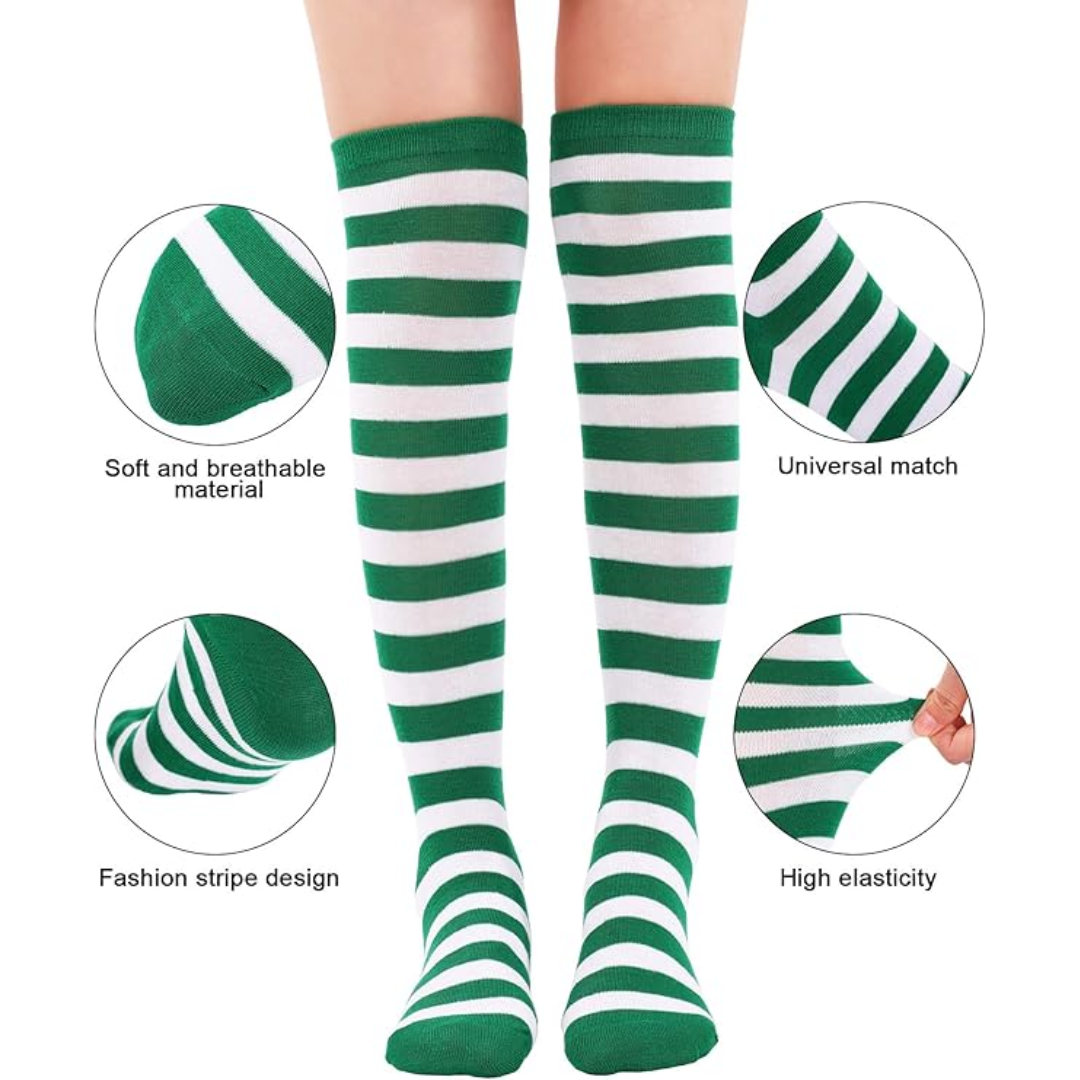 Sophie Christmas Knee High Socks | Striped 3-Pack 6