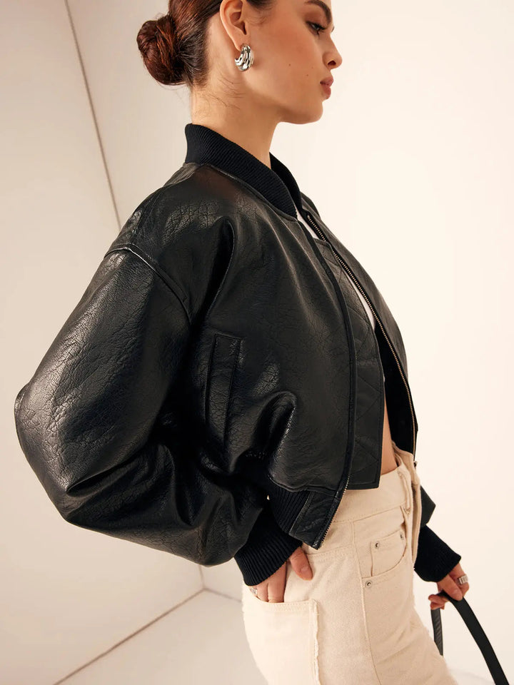Sophie Short Leather Jacket | Women's Urban Chic Style