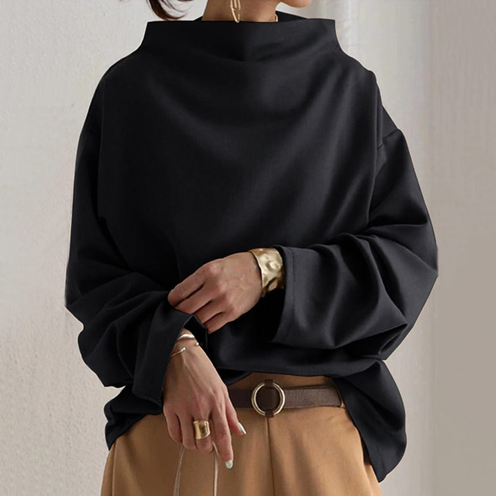 Sophisticated Top | Women's High Neck Blouse Long Sleeve