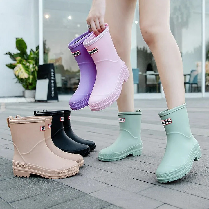 Stylish Waterproof Rubber Boots Women | Rain Footwear