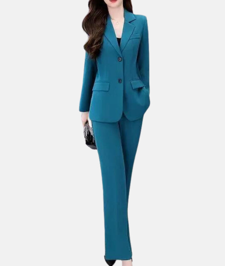 Tailored Blazer Pantsuit | Women's Suit for Professional Attire