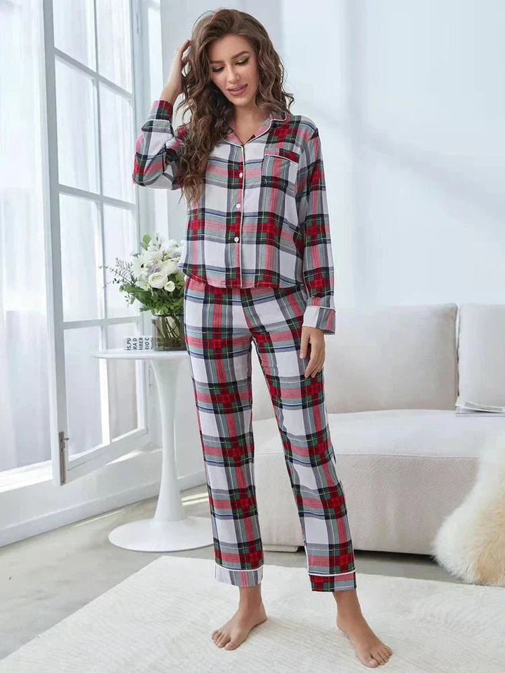 Tess | Women's Pajama Set, Cozy Winter Pajamas with Plaid Print