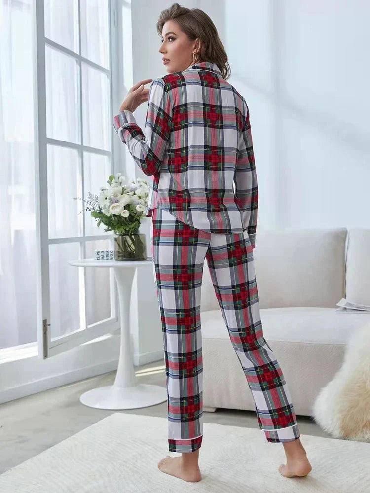 Tess | Women's Pajama Set, Cozy Winter Pajamas with Plaid Print