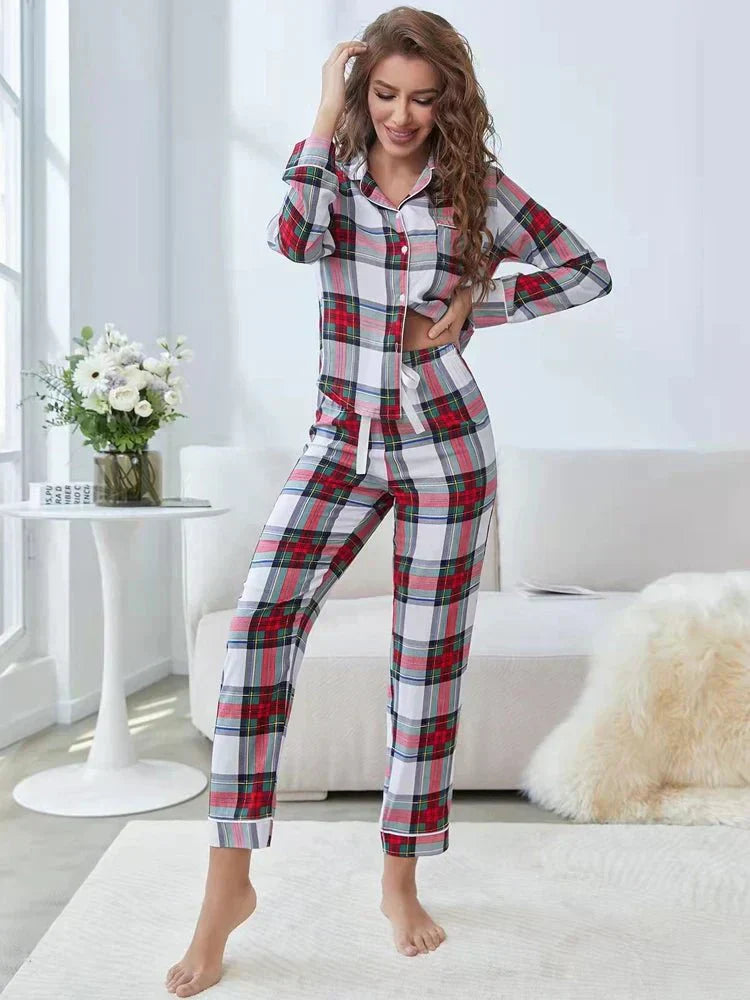 Tess | Women's Pajama Set, Cozy Winter Pajamas with Plaid Print